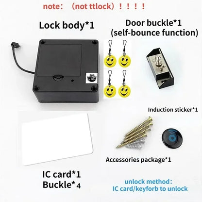 Invisible Drawer Door Lock Smart Electronic Lock IC Card Ttlock App NFC Unlock Keyless Cabinet Locker Furniture Wooden Door Lock